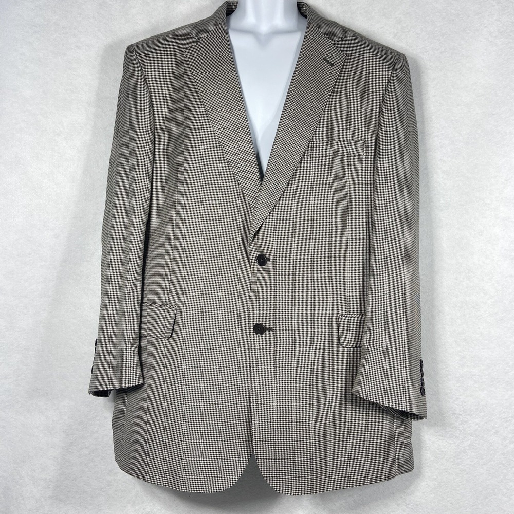 Jos A Bank Jacket Men's 48L Signature Gold Gordon Blazer Beige Silk Wool